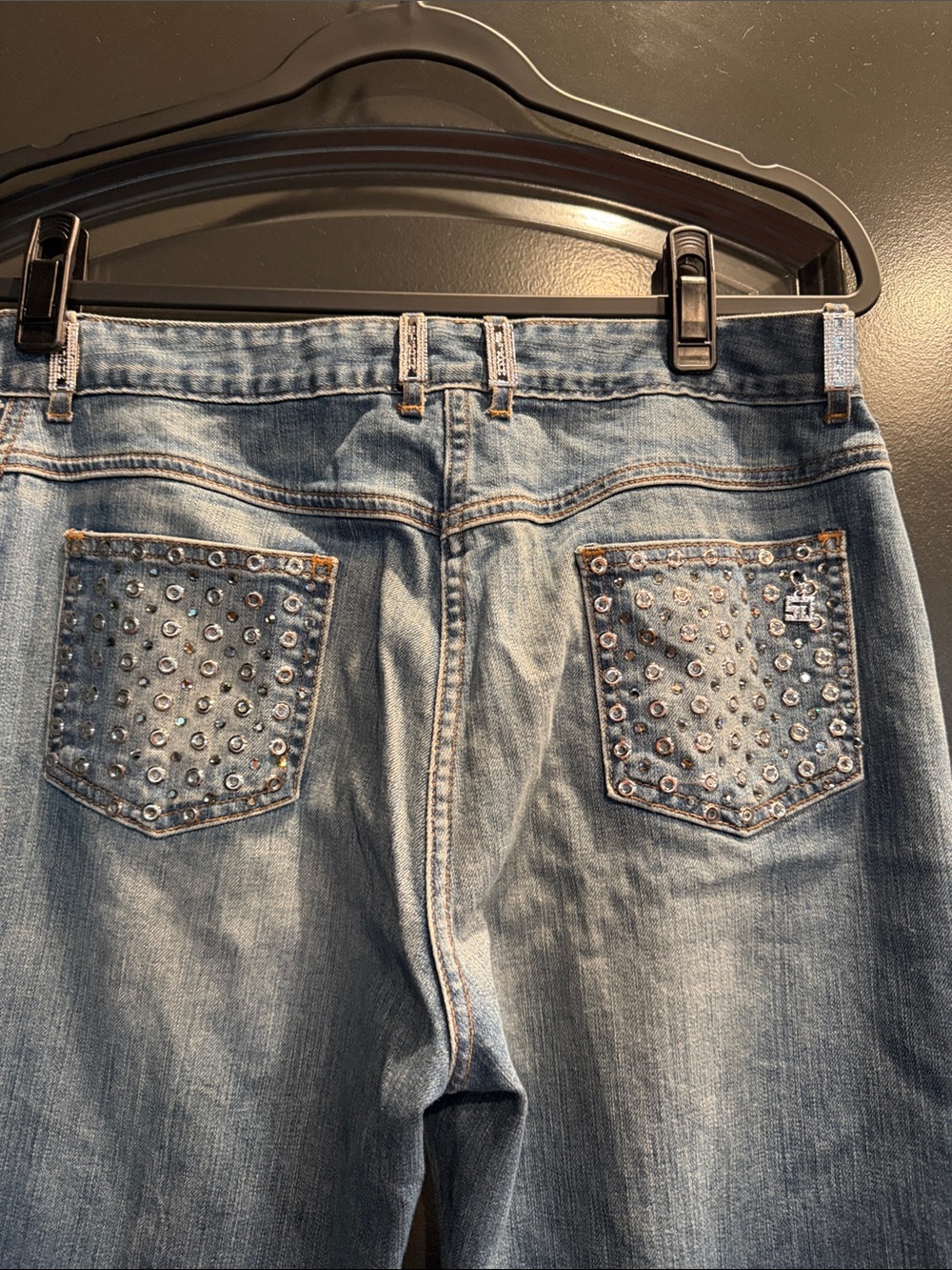 St John Evening Rhinestone and Stud Embellished Jeans